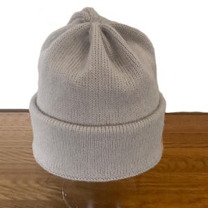 Beanie Hat Alpaca and Merino Wool Soft and Very Warm Dusky Pink. White. Beige