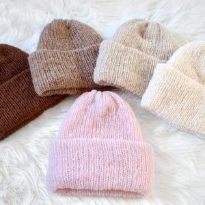 Luxury Double-Layered Knitted Hat | Alpaca Silk | Super Soft & Warm Winter Beanie  |